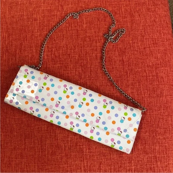 RARE Y2K Runway HEATHERETTE x HELLO KITTY Clutch Purse Bag - Picture 10 of 16